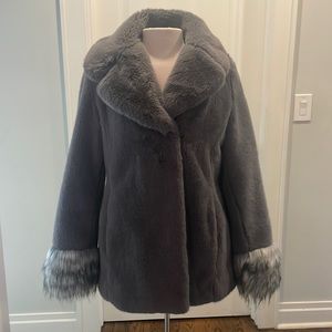 Diane Von Furstenberg Faux Fur Jacket